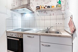 Fridge, oven, stovetop, dishwasher