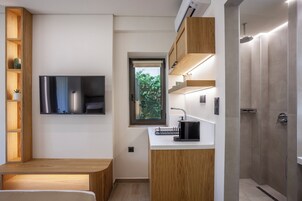 Quarto casal luxo, vista para o mar | Café e/ou cafeteira