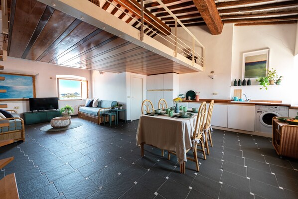 Appartement Duplex, vue mer | Coin séjour