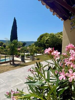 Property grounds - Exceptional villa with swimming pool, large garden and children's play area (Berre-les-Alpes)