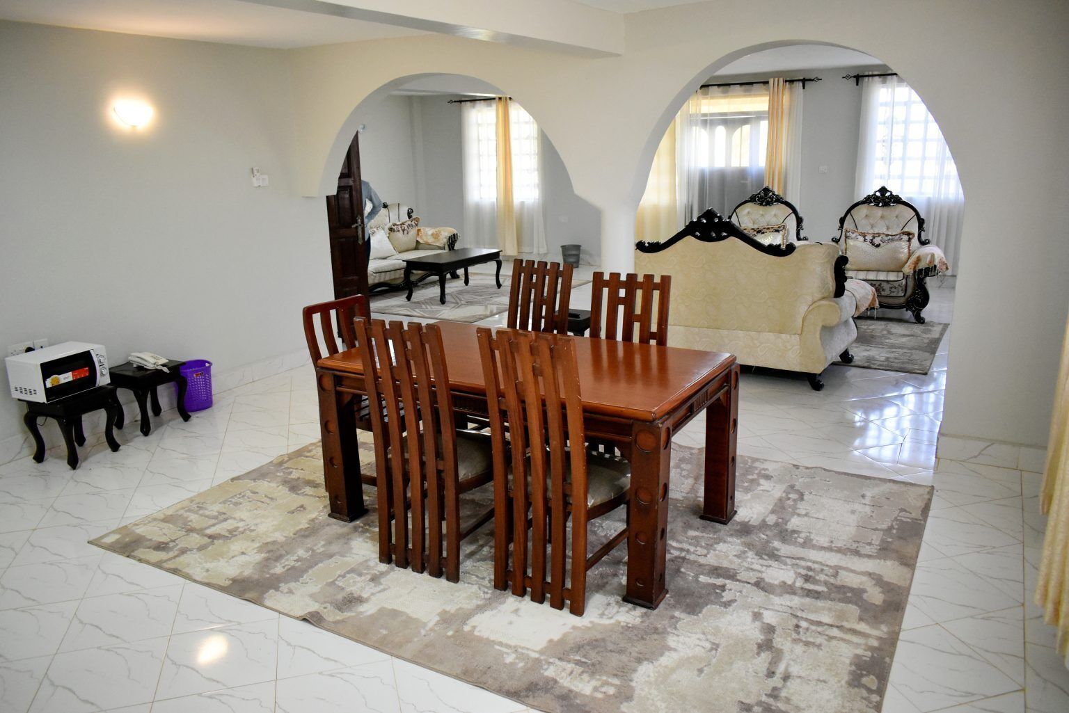 Desk, laptop workspace, blackout drapes, free WiFi