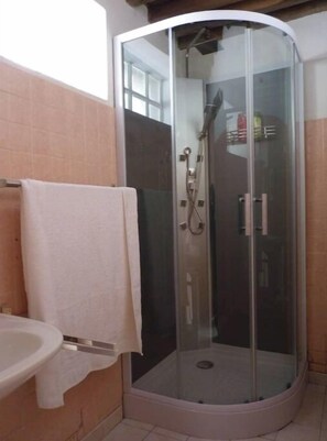 Hair dryer, soap, toilet paper