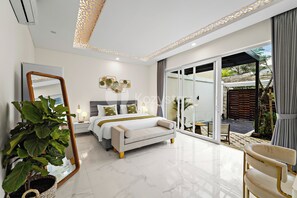 Vila, 3 quartos, piscina particular, vista para a piscina | Ferros/tábuas de passar roupa, Wi-Fi de cortesia, roupa de cama