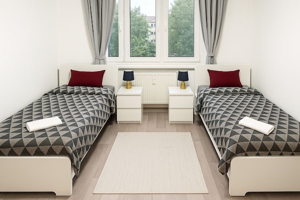 3 habitaciones, wifi y ropa de cama 