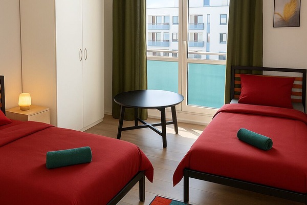Schlafzimmer mit Balkon
