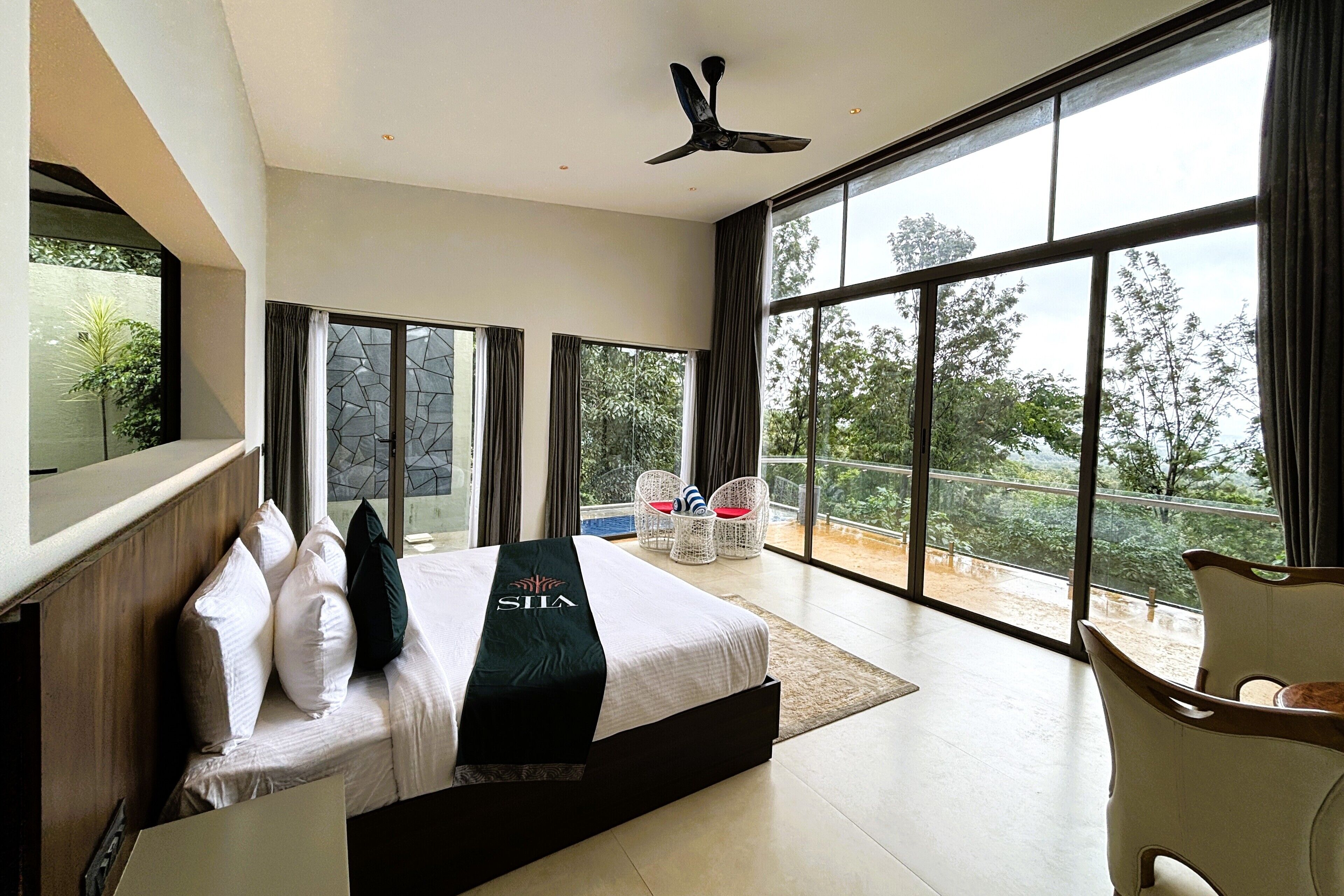 Luxury Room, Private Pool, Pool View | Egyptian cotton sheets, premium bedding, memory-foam beds, in-room safe