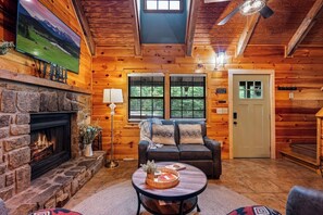 تلفزيون، مدفأة، كُتُب