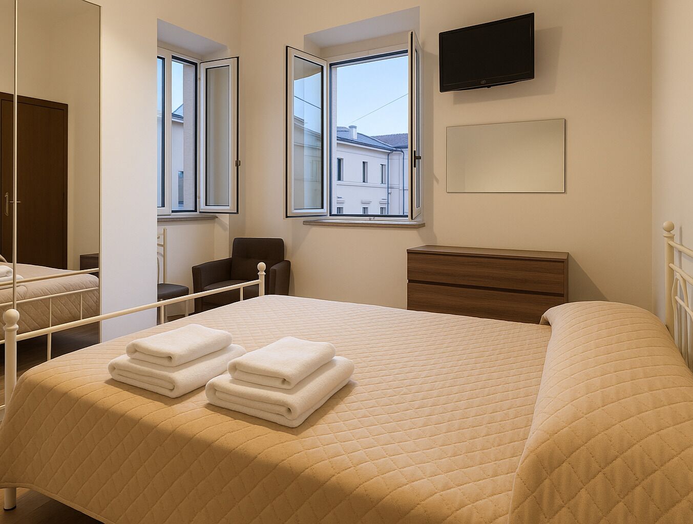 2 bedrooms, iron/ironing board, free WiFi, bed sheets