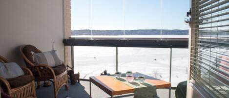 Deluxe-lejlighed - 2 soveværelser - søudsigt | Terrasse/gårdhave