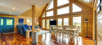 Mtn-view Deck: Scenic Conway Log Cabin!
