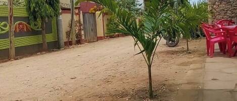 屋外ダイニングエリア