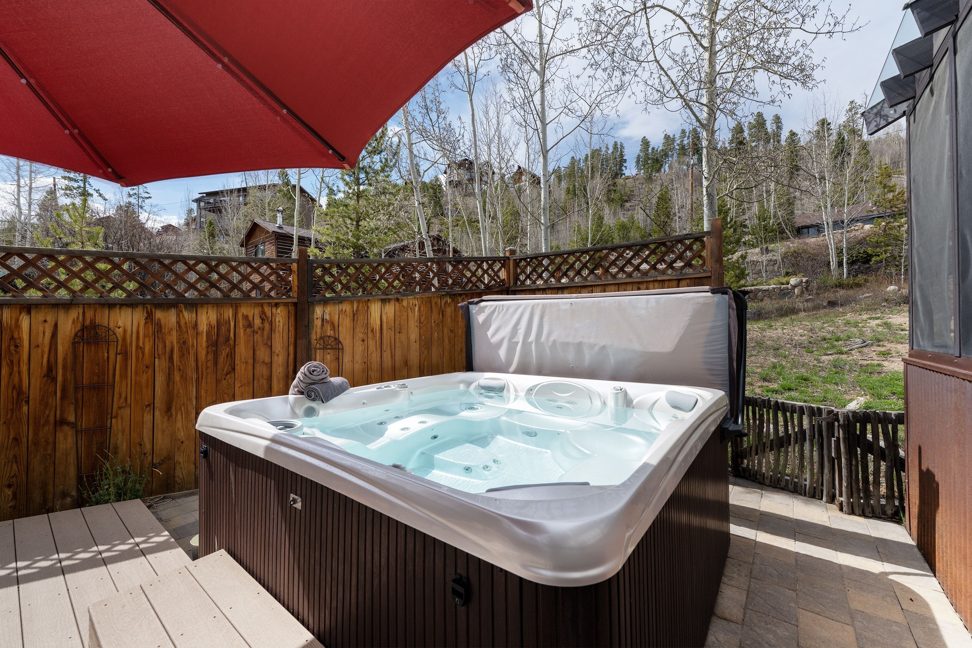 Cabin, 4 Bedrooms | Outdoor spa tub