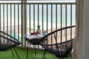 Deluxe-Apartment, Meerblick | Balkon