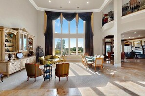 Smart TV, fireplace, offices, computer monitors - Spacious 4.5-Acre Estate Near Dallas w/ Pool, Spa, Theater, Gym & Guest House (Forney)