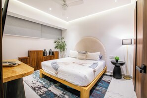 1 室のベッドルーム、アイロン / アイロン台、インターネット、ベッドシーツ