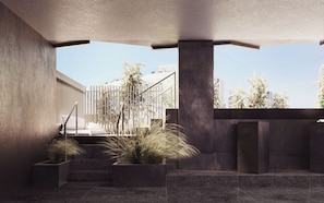 Indoor pool, outdoor pool