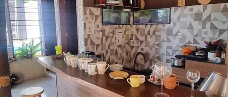 Outdoor banquet area