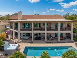 Outdoor pool, a heated pool