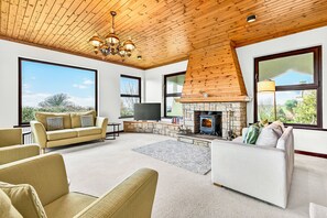 Télévision, cheminée