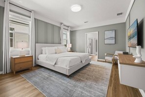 10 室のベッドルーム、旅行用ベビーベッド、WiFi、ベッドシーツ