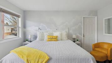 1 makuuhuone, vuodevaatteet