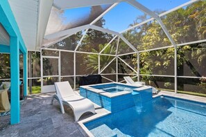 Outdoor pool, a heated pool