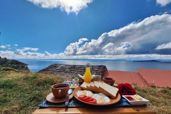 Quarto casal ou duplo standard, vista para o lago | Terraço/pátio