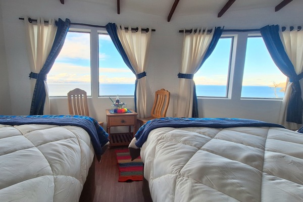 Quarto duplo panorâmico | Edredons de pluma, individualmente decorados, individualmente mobiliados