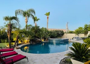 Outdoor pool, a heated pool