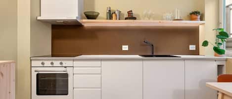 Fridge, oven, stovetop, dishwasher