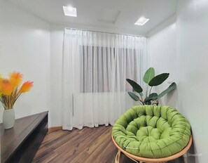 Panoramic Apartment, Balcony, City View | Desk, iron/ironing board, free WiFi, bed sheets