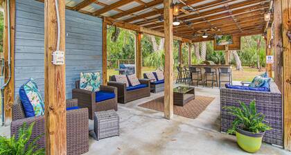 Hidden Oasis home with game room, saltwater pool and fire pit