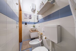 Shower, hair dryer, towels - Apartment 'Cafio's House' with Wi-Fi and Air Conditioning (Lipari)