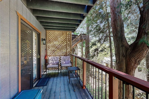 Dog-friendly cabin with two decks, fireplace, & gas grill - quiet location