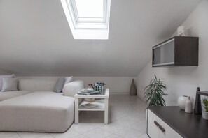 TV, stereo - Attic apartment 'Massimo - Verbania Intra' with Wi-Fi and Air Conditioning (Verbania)