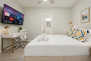 2 bedrooms, iron/ironing board, WiFi, bed sheets