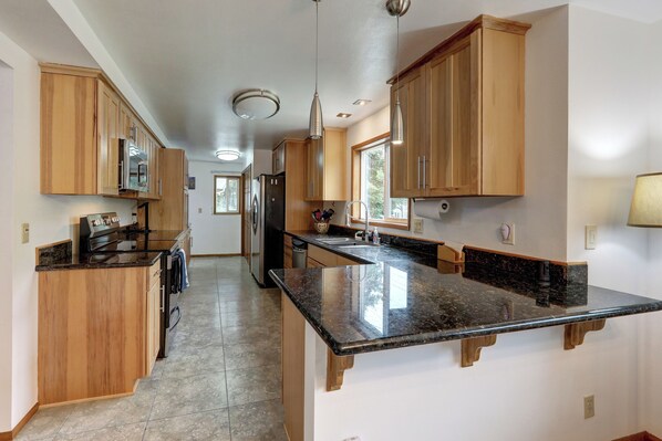 Microwave, oven, stovetop, dishwasher