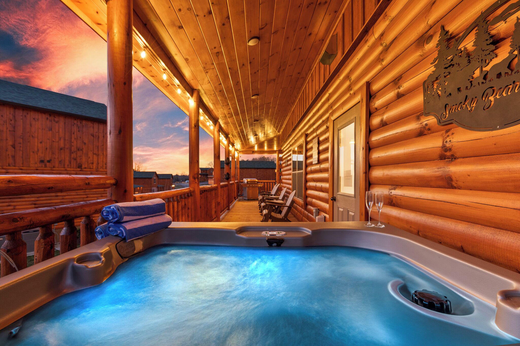 Outdoor spa tub