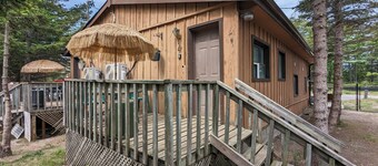 Modern Tiny Wood Cottage #4 Camping style Cottages 5 minutes to the beach!