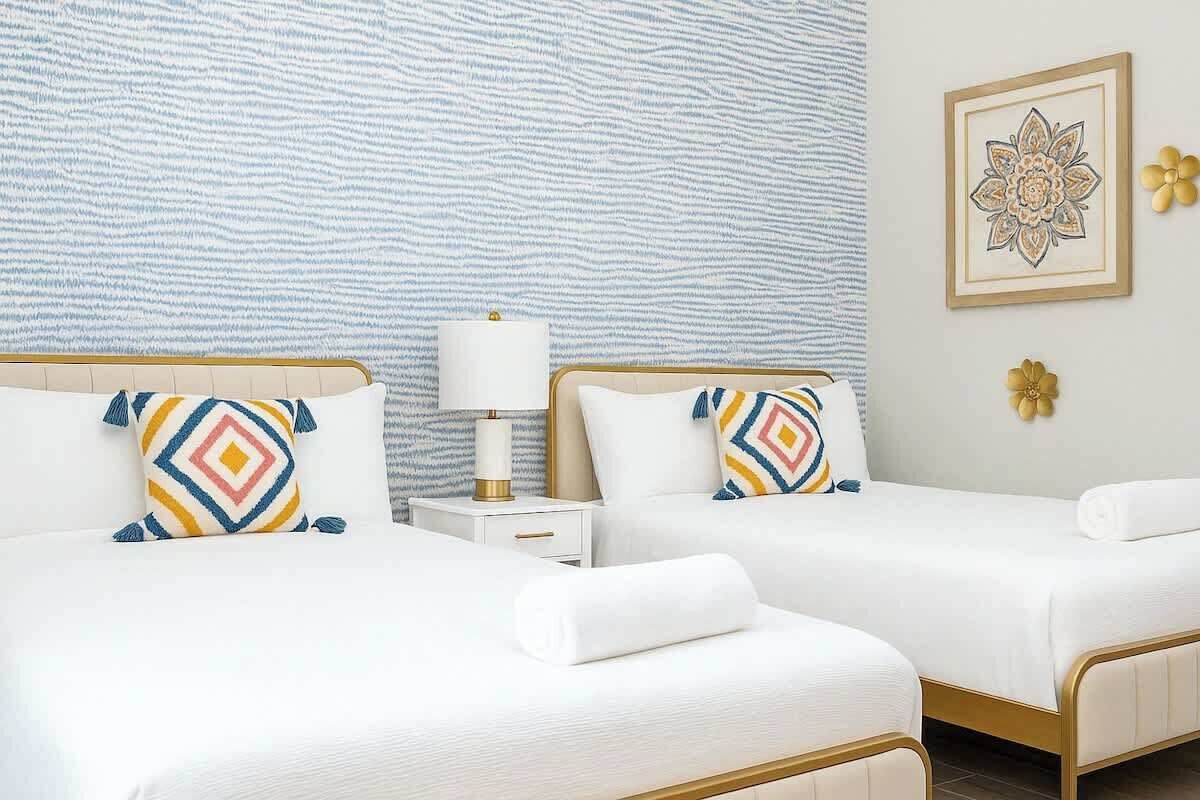 2 bedrooms, iron/ironing board, WiFi, bed sheets