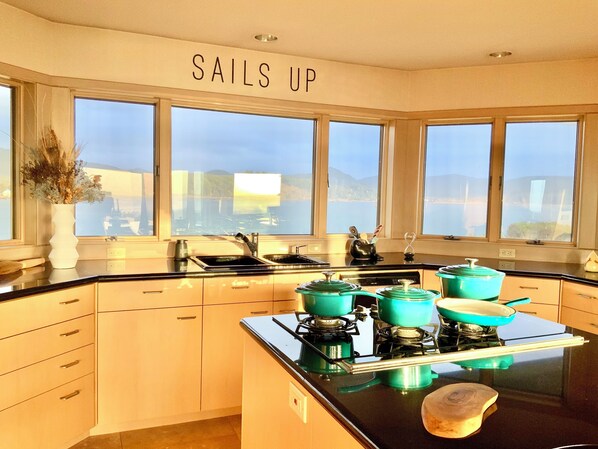 Microwave, oven, stovetop, dishwasher