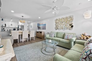 Smart TV, table football, ping pong, books