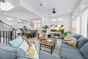 Smart TV, video games, music library, video library