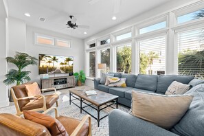 Smart TV, video games, music library, video library