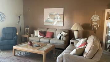 Smart TV, DVD player, books