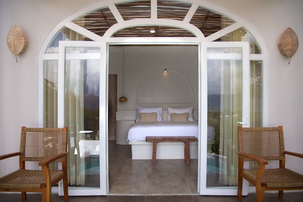 Deluxe villa, uitzicht op meer | Terras