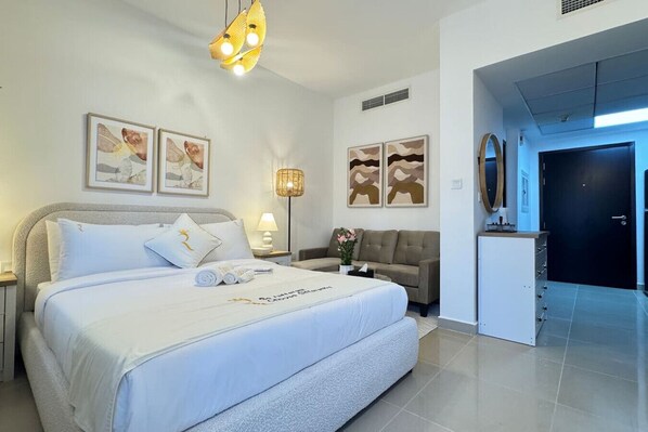 1 bedroom, iron/ironing board, travel crib, WiFi