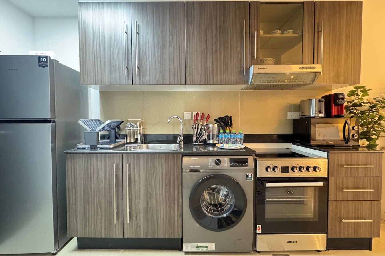A fully equipped kitchen with everything you need to cook, dine, and feel at home.