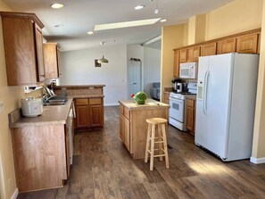 Microwave, oven, stovetop, dishwasher