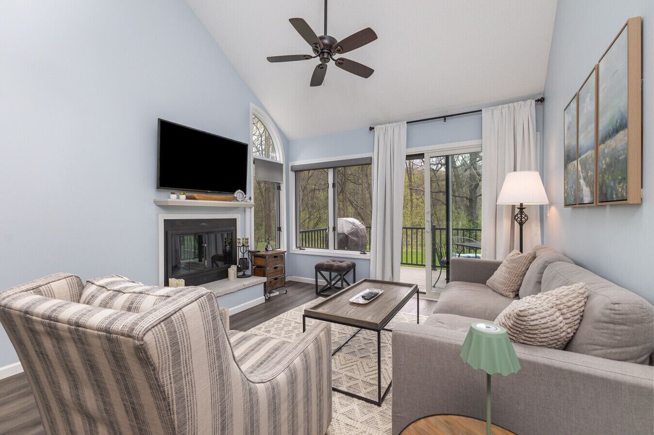 TV connectée, cheminée